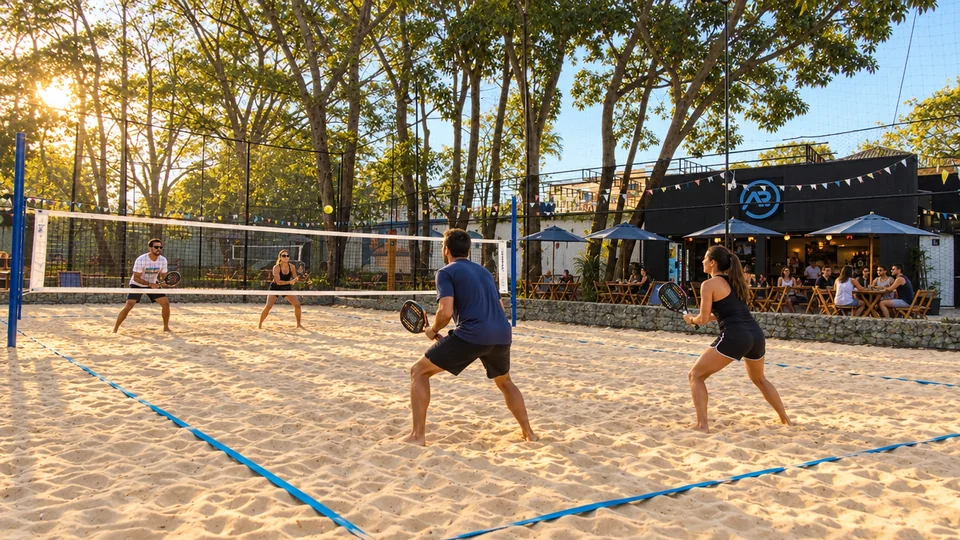 Quadra de areia da Arena Campo Belo na imagem utilizada na homologação