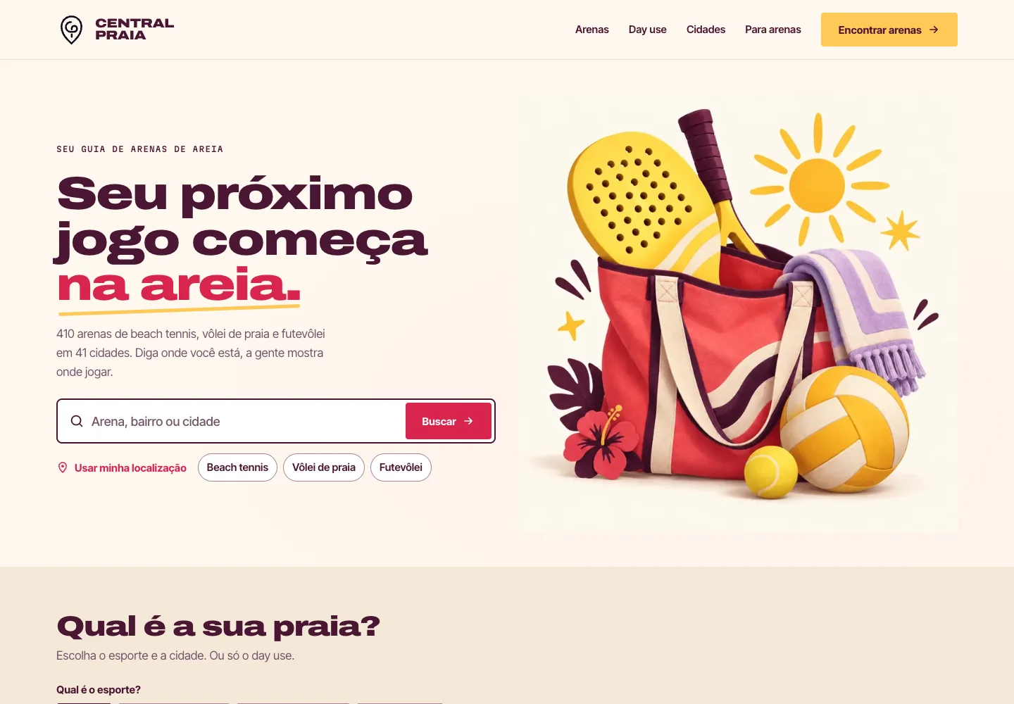 Tela de descoberta da homologação